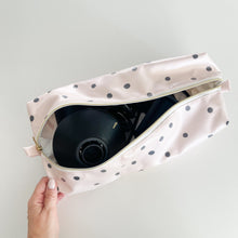 Load image into Gallery viewer, Bolsa para acessórios cabelo BOLINHAS BEGE