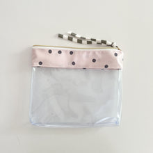 Load image into Gallery viewer, Bolsa transparente "2 em 1" BOLIINHAS BEGE