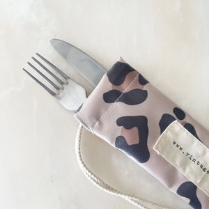 Bolsa para talheres LEOPARDO ESCURO