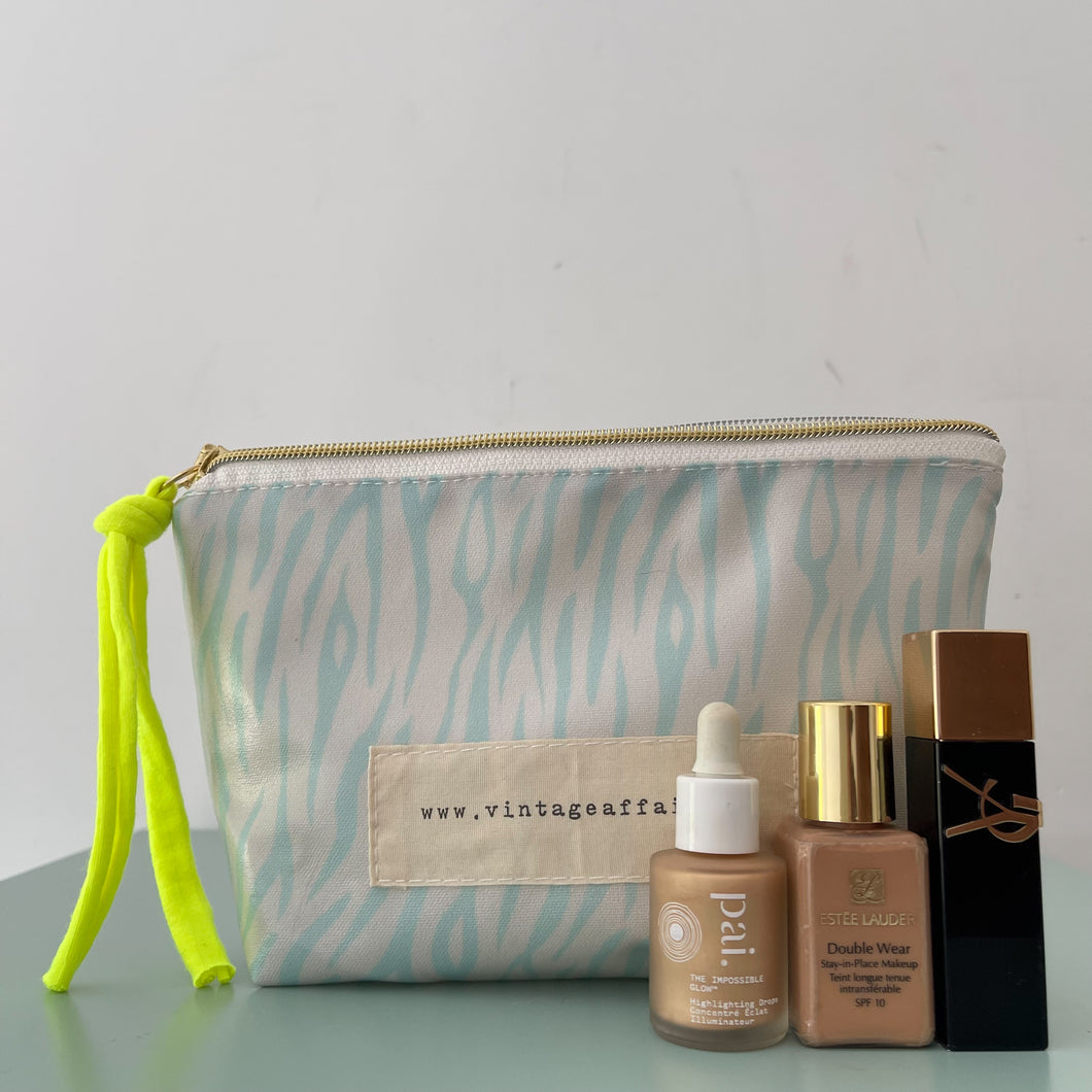 Bolsa plastificada ZEBRA TURQUESA