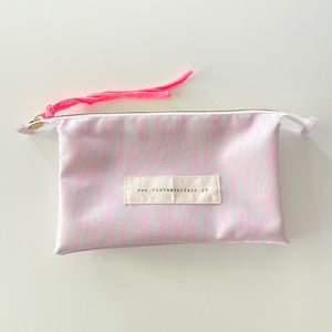 estojo triplo ZEBRA ROSA NEON