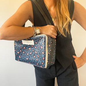 lancheira BOX ANIMAL PRINT BLUE