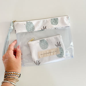 Bolsa transparente “2 em 1” ANANÁS MENTA