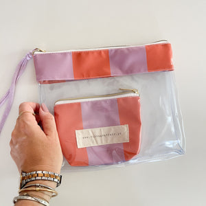 Bolsa transparente “2 em 1” SUMMER LILÁS