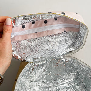 Necessaire térmico BOLINHAS BEGE