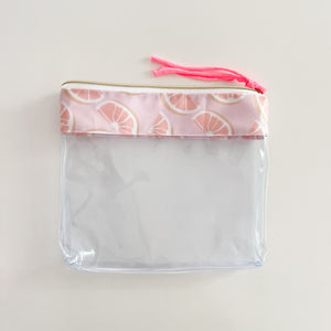 Bolsa transparente "2 em 1" TANGERINA 🍊