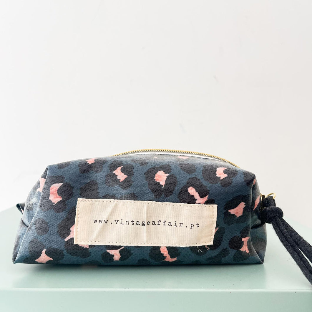 Necessaire pequeno ANIMAL PRINT AZUL