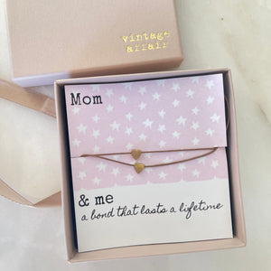 Conjunto pulseiras MOM & ME ♡ dourado