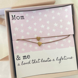 Conjunto pulseiras MOM & ME ♡ dourado