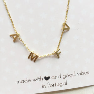 four letters necklace