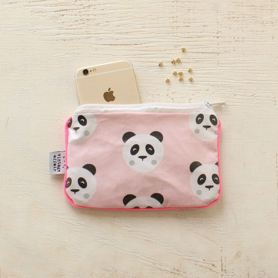 pink panda mini clutch