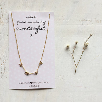 four letters necklace