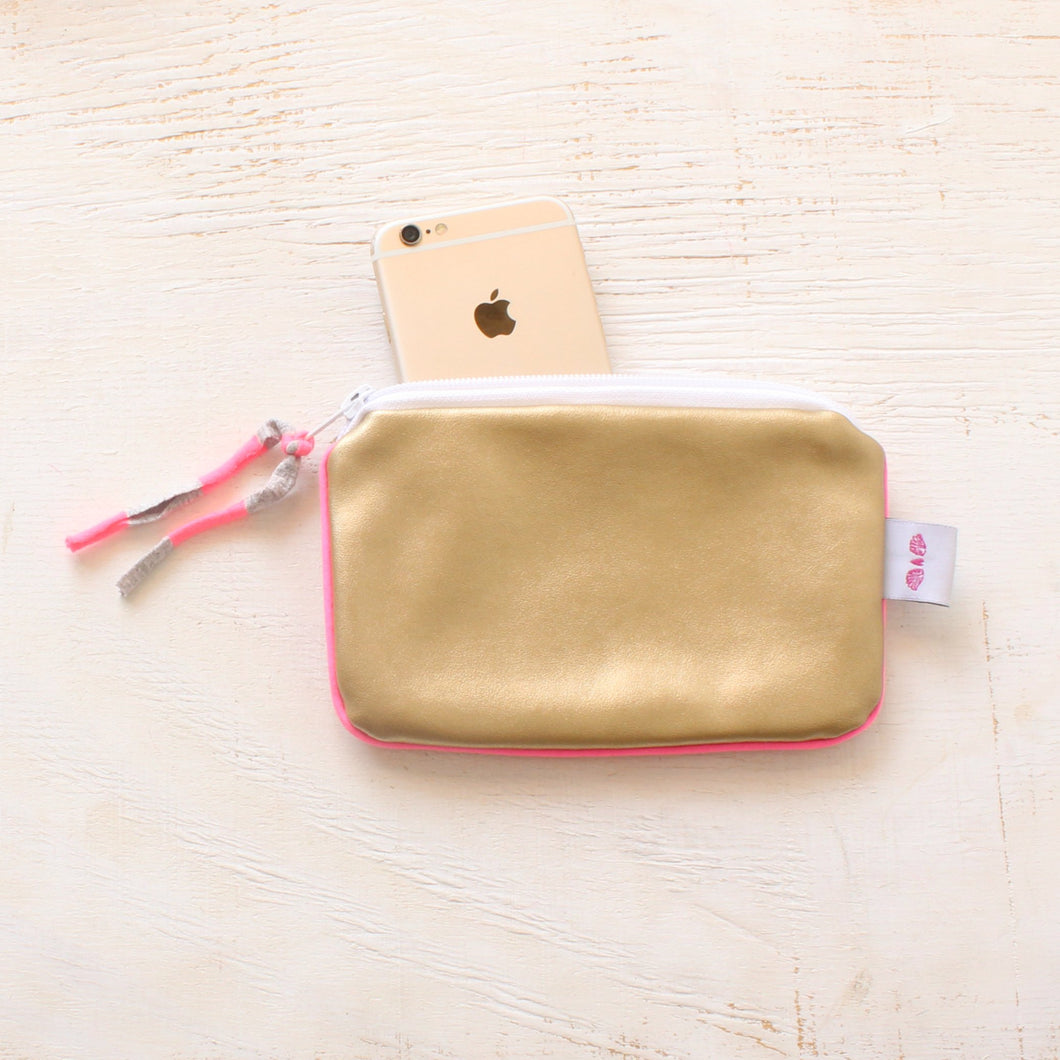 gold and neon mini