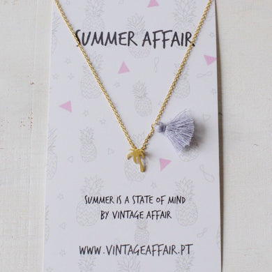 Gold palm tree + tassel