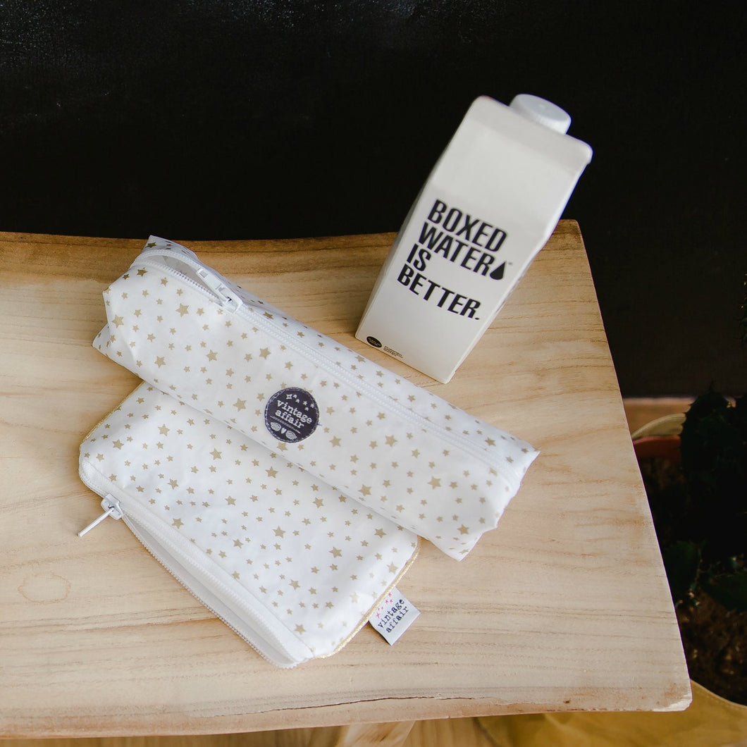 golden stars pencil case