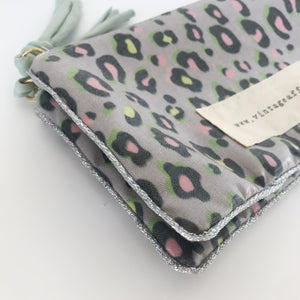 Estojo duplo ANIMAL PRINT CAQUI
