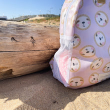 Load image into Gallery viewer, Mochila de rede PREGUIÇAS ROSA