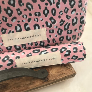 Individual de mesa com bolso ANIMAL PRINT ROSA