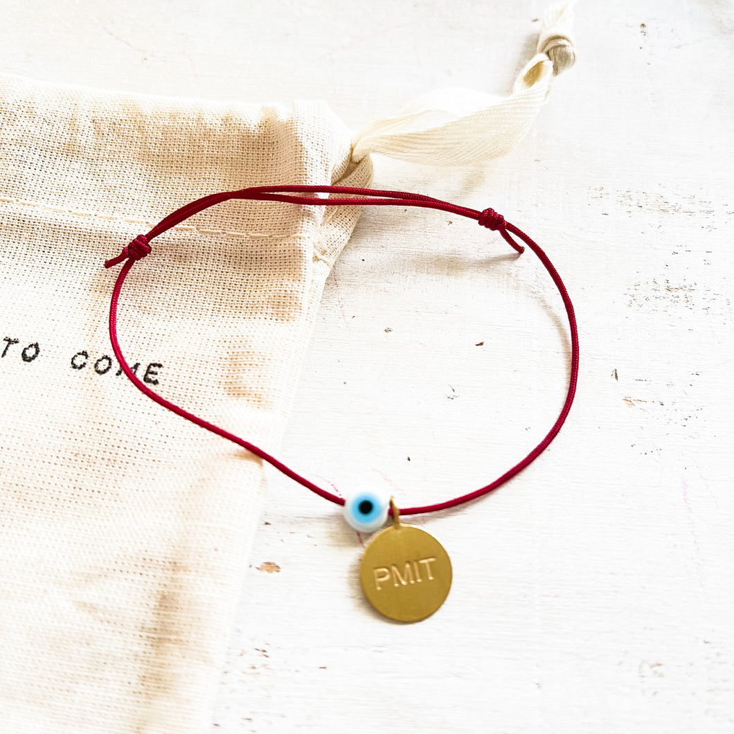 Pulseira com medalha personalizada 🧿