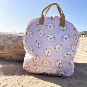 Mochila de rede PREGUIÇAS ROSA