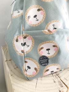 Mochila pequena PREGUIÇA AZUL 🦥
