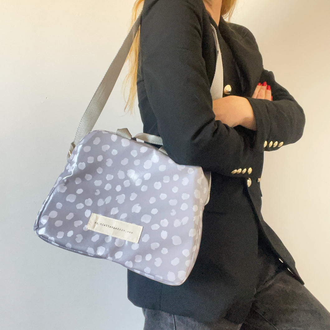 Lancheira grande DOTS CINZA