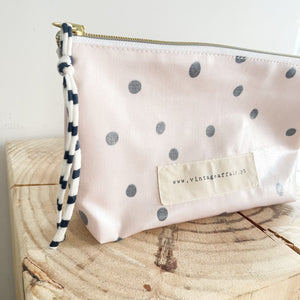 Bolsa grande BOLINHAS fundo beige