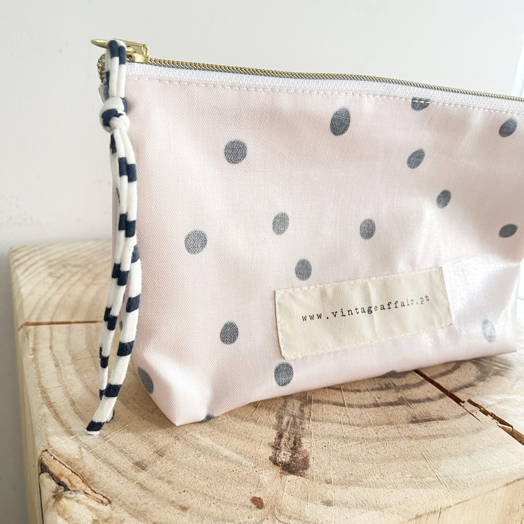 Bolsa grande BOLINHAS fundo beige