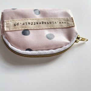 Porta moedas BOLINHAS fundo beige
