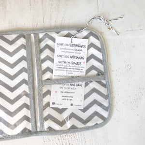 Porta documentos CHEVRON CINZA