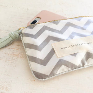 bolsa mini + CHEVRON CINZA