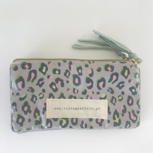 Estojo duplo ANIMAL PRINT CAQUI