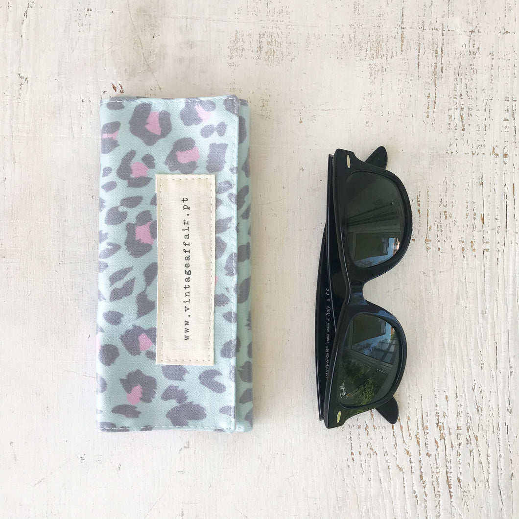 Bolsa para óculos ANIMAL PRINT VERDE