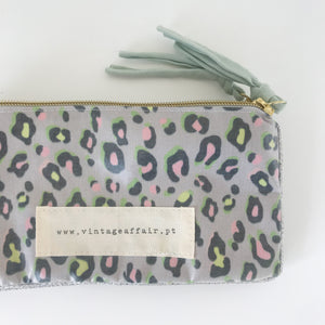 Estojo duplo ANIMAL PRINT CAQUI