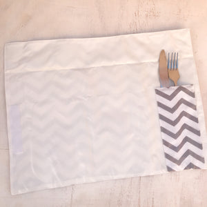 Individual de mesa CHEVRON CINZA