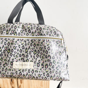 Saco fim de semana ANIMAL PRINT CAQUI