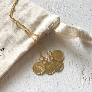 Colar 4 medalhas personalizadas