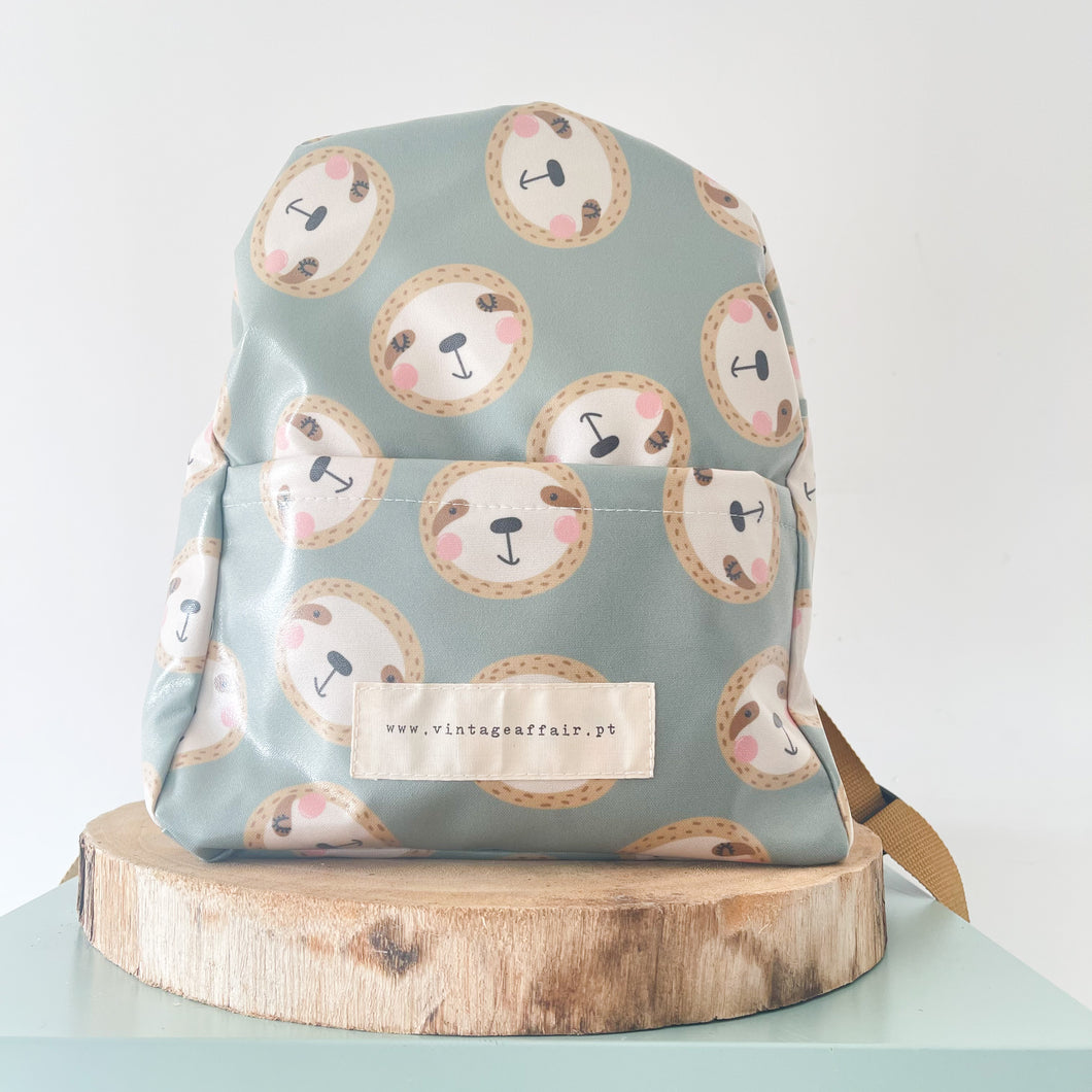 Mochila pequena PREGUIÇA AZUL