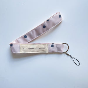 Porta chaves ou telemóvel BOLINHAS fundo beige