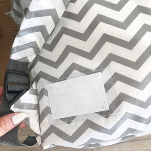 Mochila grande CHEVRON cinza