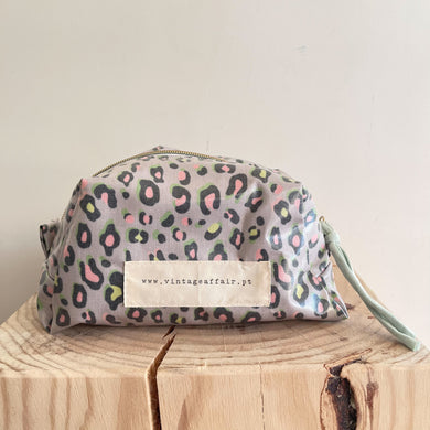 Necessaire grande ANIMAL PRINT CAQUI