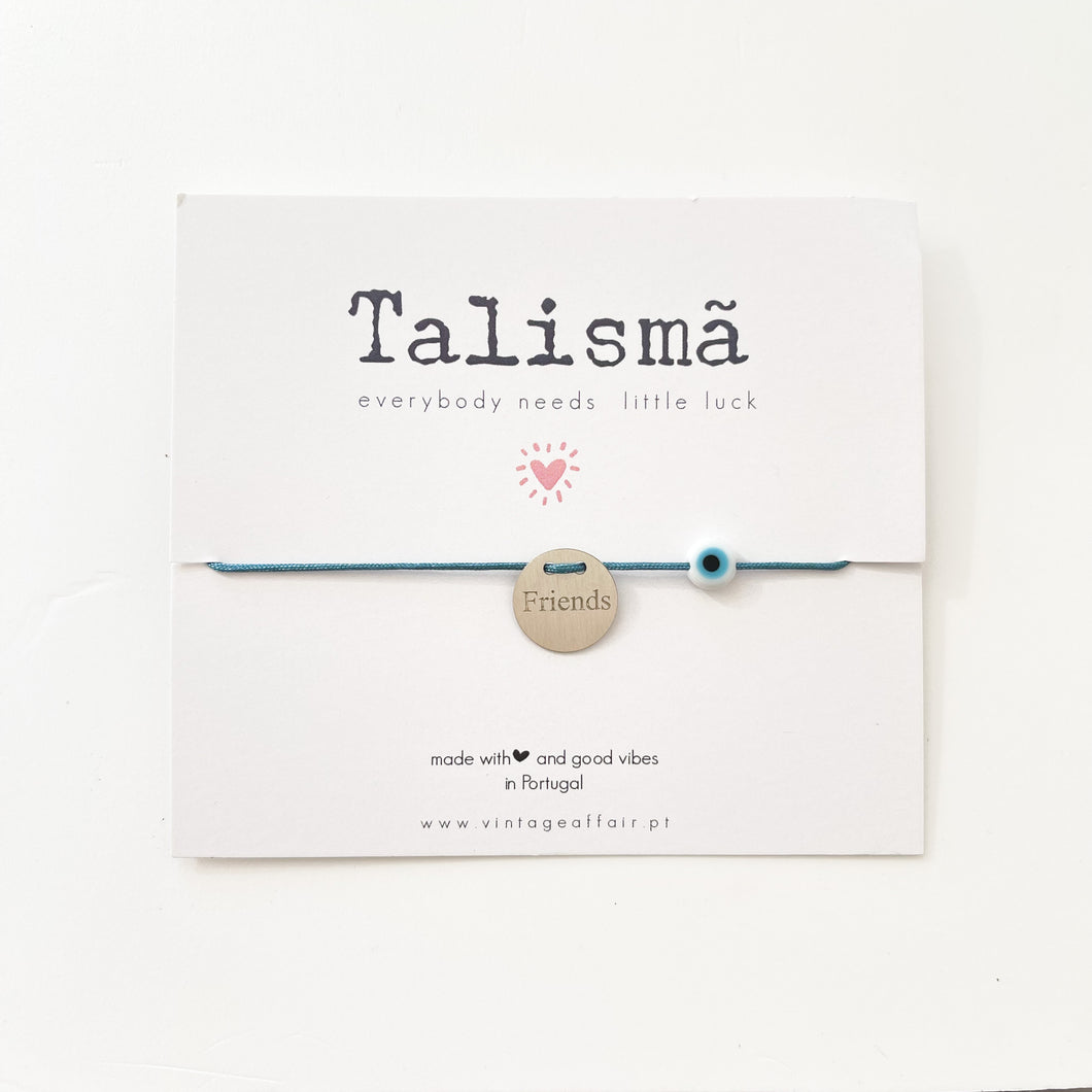 Pulseira talismã 🧿 com gravação personalizada